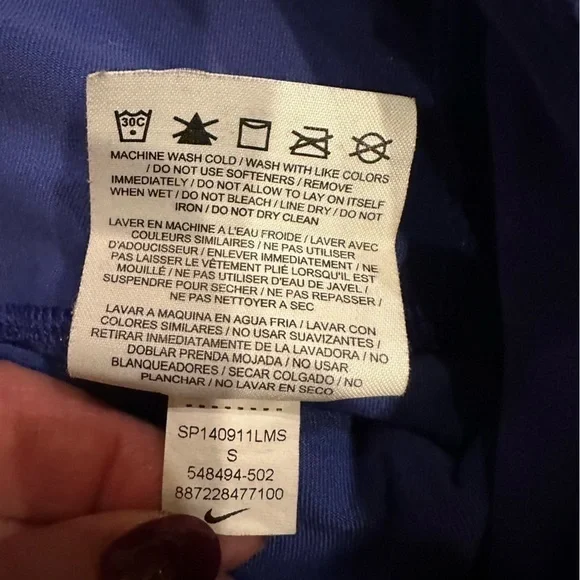 Nike Dri-Fit Ten Less Plastic Legend 2.0 Tight Poly Capri Leggings Blue Size S - Picture 12 of 12